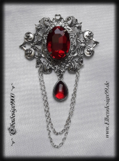 brooch pin ~Ruby Drop~