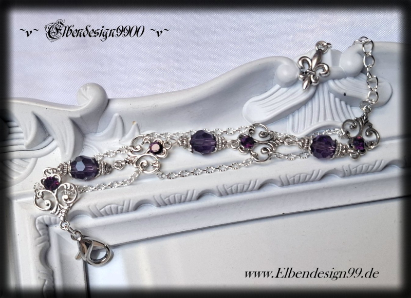 Armband ~Fleur de Lys~violett