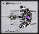 Steckkamm ~Luna Skull~ amethyst