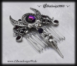 Steckkamm ~Luna Skull~ amethyst