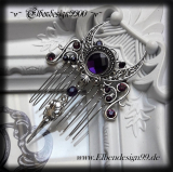 Steckkamm ~Luna Skull~ amethyst